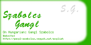 szabolcs gangl business card